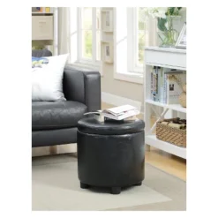 Designs4Comfort Round Accent Storage Ottoman - Breighton Home -Urban Nest Store GUEST be298138 7f23 4296 9735 29ff0be77ac9