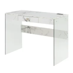 42" SoHo Glass Desk With Charging Station - Breighton Home -Urban Nest Store GUEST bee22e56 2045 4397 a718 1c1af2c87449