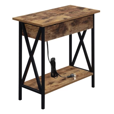 Tucson Flip Top End Table With Charging Station And Shelf - Breighton Home 9 Tucson Flip Top End Table With Charging Station And Shelf - Breighton Home - Image 7