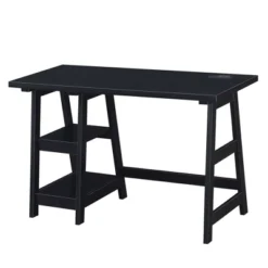 Designs2Go Trestle Desk With Charging Station And Shelves - Breighton Home -Urban Nest Store GUEST c66088d9 ecff 4ba9 a515 8c4a76de29dd