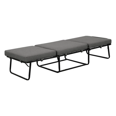 Designs4Comfort Folding Bed Ottoman Soft Gray Fabric - Breighton Home: Multi-Functional Sleeper, No Assembly Required 7 Designs4Comfort Folding Bed Ottoman Soft Gray Fabric - Breighton Home: Multi-Functional Sleeper, No Assembly Required - Image 6