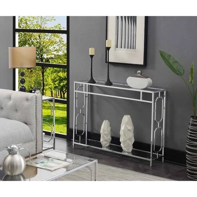 Omega Chrome Console Table Chrome - Breighton Home 3 Omega Chrome Console Table Chrome - Breighton Home