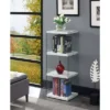 40.75" SoHo 4 Tier Tower Bookcase White Faux Marble - Breighton Home