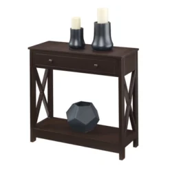 Breighton Home Oxford 1 Drawer Entryway Hall Table With Shelf In Espresso -Urban Nest Store GUEST d2039a1b 9f16 41c7 b14c a0b8e1d49c5b