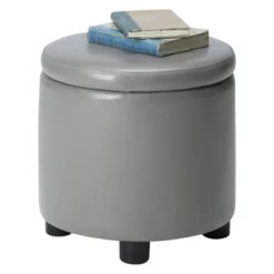 Designs4Comfort Round Accent Storage Ottoman - Breighton Home -Urban Nest Store GUEST d3b71922 0c12 4390 8e00 88b9bfd0816e