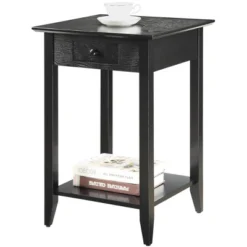 American Heritage End Table With Drawer Shelf - Breighton Home