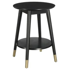 Wilson Mid-Century Modern Round End Table With Bottom Shelf - Breighton Home -Urban Nest Store GUEST d86eb2bc 5412 4907 8b7b 50e64ee03ecd