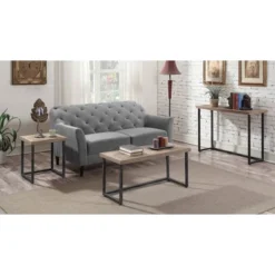 Laredo Parquet Console Table Natural/Black - Breighton Home -Urban Nest Store GUEST dba69ee4 3c0d 455a 8b87 df570803f5ef