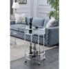 Royal Crest Bar Cart With Wheels Chrome - Breighton Home -Urban Nest Store GUEST df43be77 f99d 4105 b012 4bd5c609af90