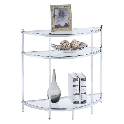 Royal Crest Entryway Table Chrome/Glass - Breighton Home 3 Royal Crest Entryway Table Chrome/Glass - Breighton Home