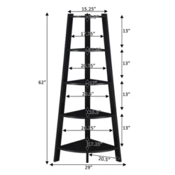 62" Newport 5 Tier Wide Corner Bookcase - Breighton Home 11 62" Newport 5 Tier Wide Corner Bookcase - Breighton Home -Urban Nest Store GUEST e54d2632 105a 429f 80cf ebe8fe92c3e3