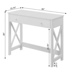 36" Oxford Desk White - Breighton Home -Urban Nest Store GUEST e6652558 fe69 4b3b 8bfe 77f6bc174f13