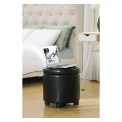 Designs4Comfort Round Accent Storage Ottoman - Breighton Home -Urban Nest Store GUEST e8a63b68 50f2 4b2f 863a 8a21567ad2d4