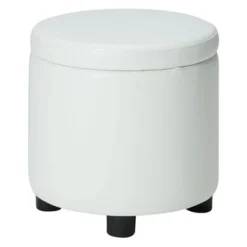 Designs4Comfort Round Accent Storage Ottoman - Breighton Home -Urban Nest Store GUEST e8d3da66 a308 42d2 89ec 1ae1fcf65d19