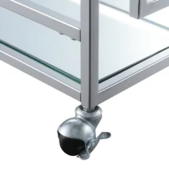 Town Square Bar Cart Clear Glass/Mirror/Chrome - Breighton Home -Urban Nest Store GUEST ec70cc6a cc5b 458c 8edf e4912a45540b