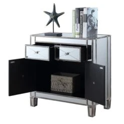 Gold Coast Vineyard 2 Drawer Mirrored Cabinet Weathered Gray - Breighton Home -Urban Nest Store GUEST ee4a7650 bede 4c83 b9d3 f36c51527024