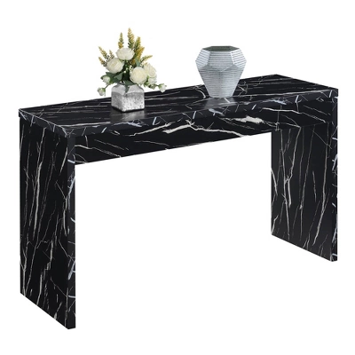 Breighton Home Northfield Hall Console Table/Desk In Black Faux Marble 4 Breighton Home Northfield Hall Console Table/Desk In Black Faux Marble - Image 2