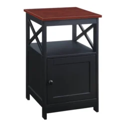 Oxford End Table With Storage Cabinet And Shelf - Breighton Home -Urban Nest Store GUEST f3efc08f 68cc 4655 8f22 69d43fe48664