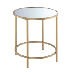 Gold Coast Deluxe Mirrored Round End Table - Johar Furniture -Urban Nest Store GUEST f6d42ebc 7321 4dec 9724 bd1428172717
