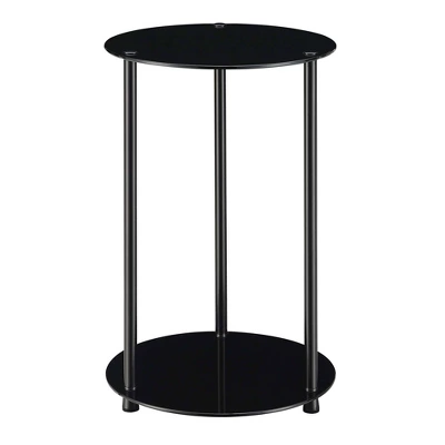 Designs2Go Classic Glass 2 Tier Round End Table - Breighton Home 6 Designs2Go Classic Glass 2 Tier Round End Table - Breighton Home - Image 4