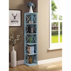 63.75" Oxford 5 Tier Corner Bookcase - Breighton Home -Urban Nest Store GUEST fcae10d8 d256 4935 822e 1a0c6bc1576b